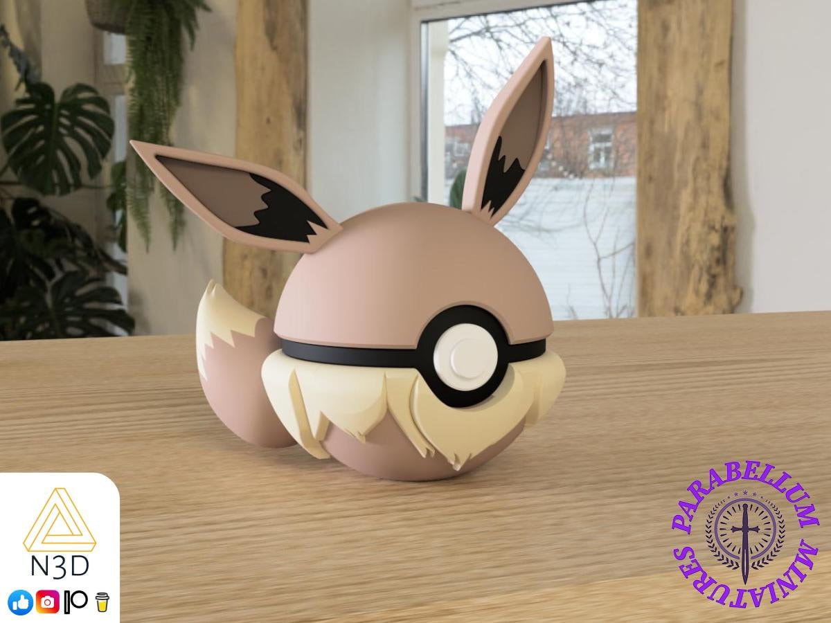 Eevee, Jolteon, Vaporeon, Flareon, Espeon, Umbreon, Leafeon, Glaceon and Sylveon Character CritterBall Series Designed by N3D