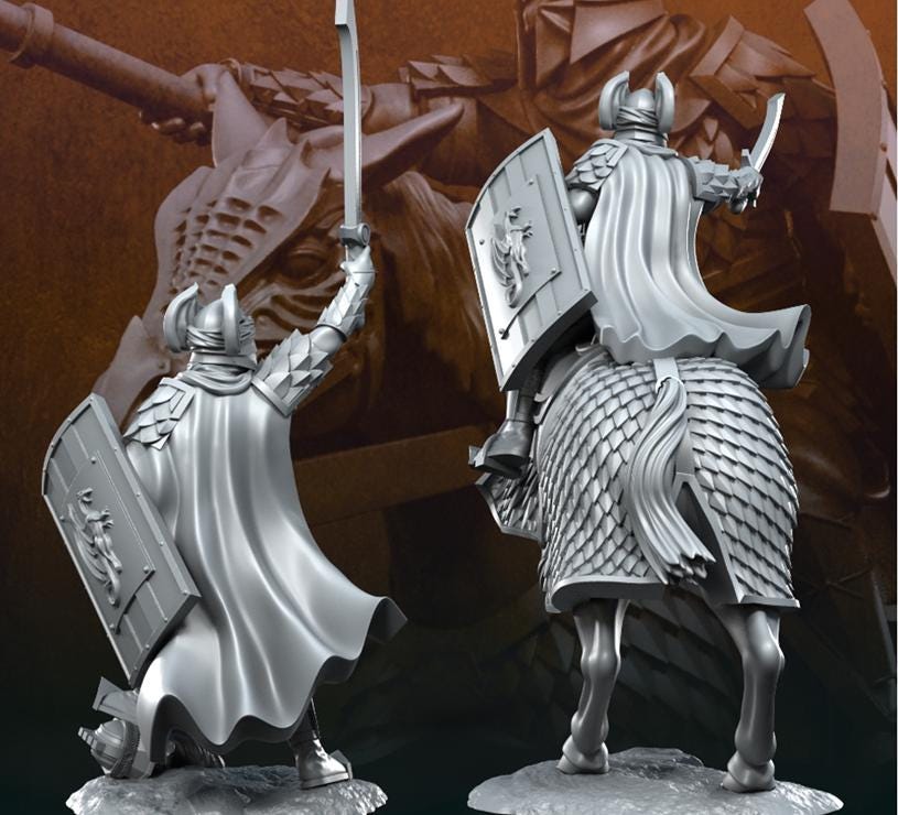 Dragon Army Captain foot and mounted