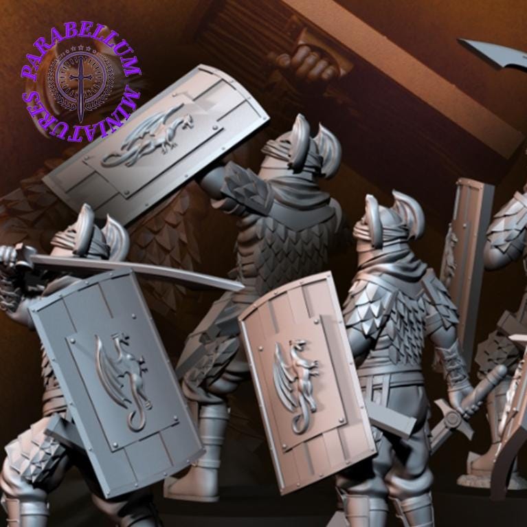 Dragon Army regular warrior with Sword and shield