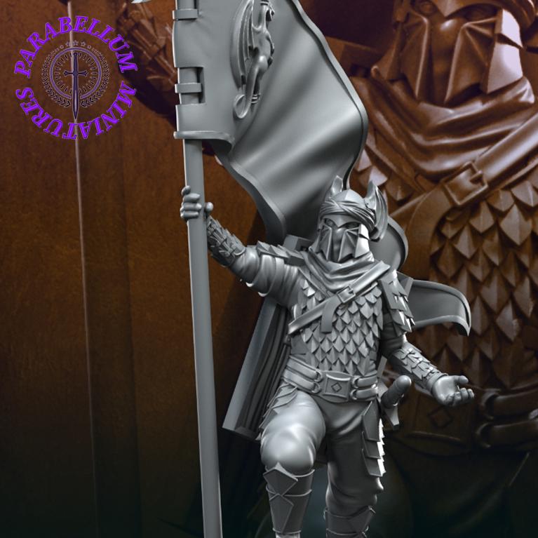 Dragon Army warrior with Banner