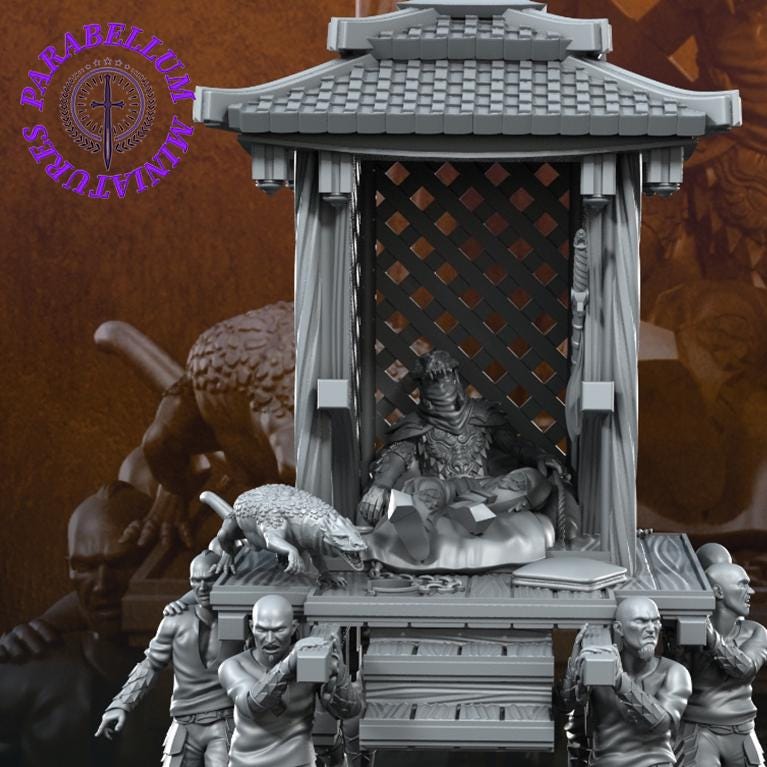 Dragon Army Emperor on palanquin - version A