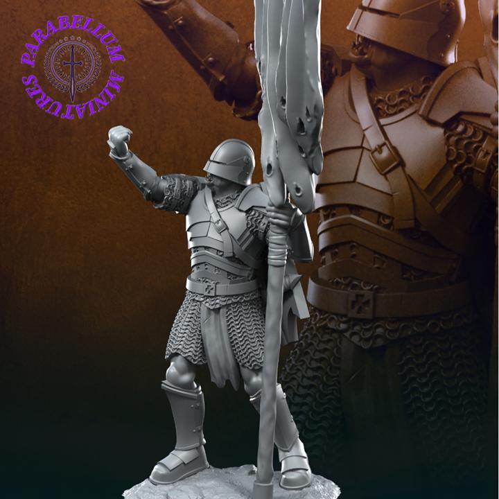 Bloody handed orc with banner