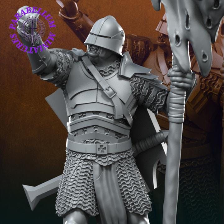 Bloody handed orc with banner
