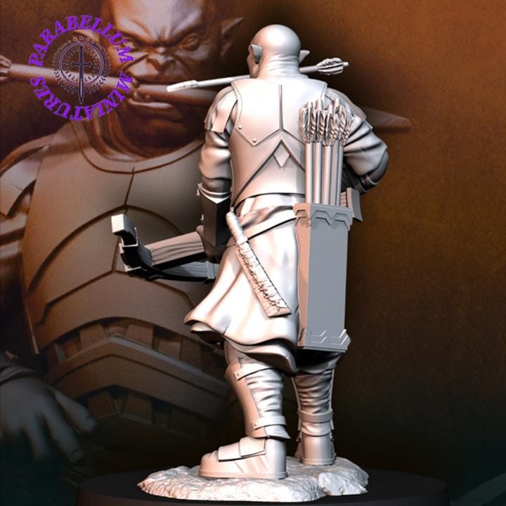 Bloody handed orc captain with crossbow