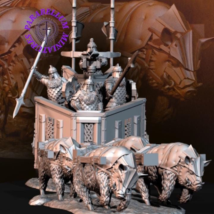 Silver Goat dwarf chariot