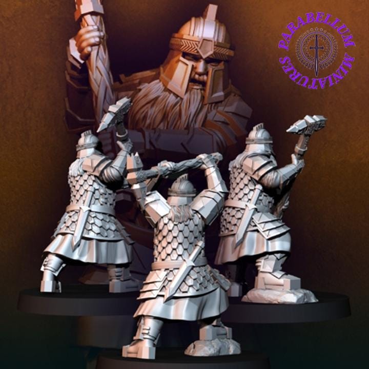 Silver Goat dwarves with hammer
