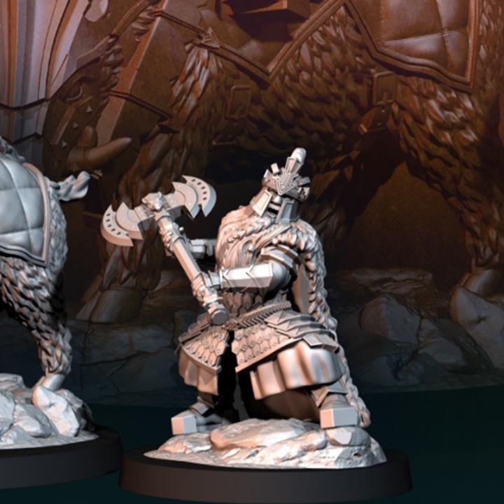 Silver Goat dwarf Iron Lord foot and mounted