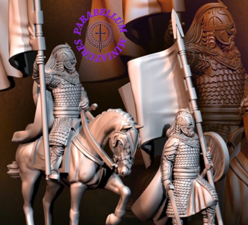 West Human Royal Guard with banner foot and mounted