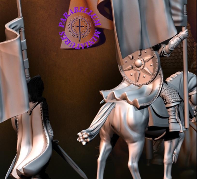 West Human Royal Guard with banner foot and mounted