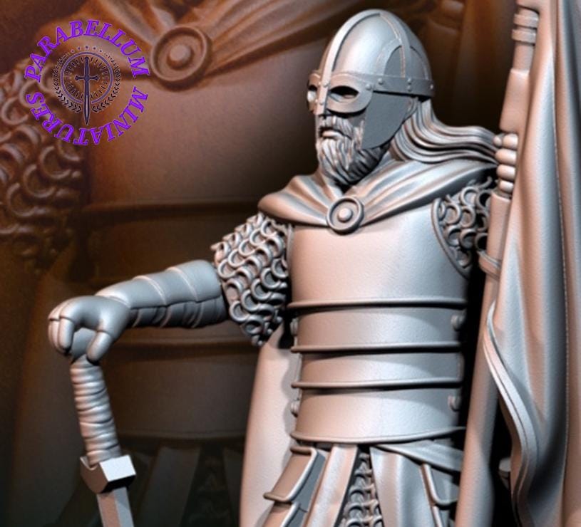 West Human warrior with banner on foot