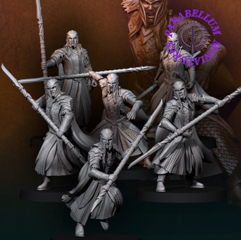 Armoured wood elves with spear