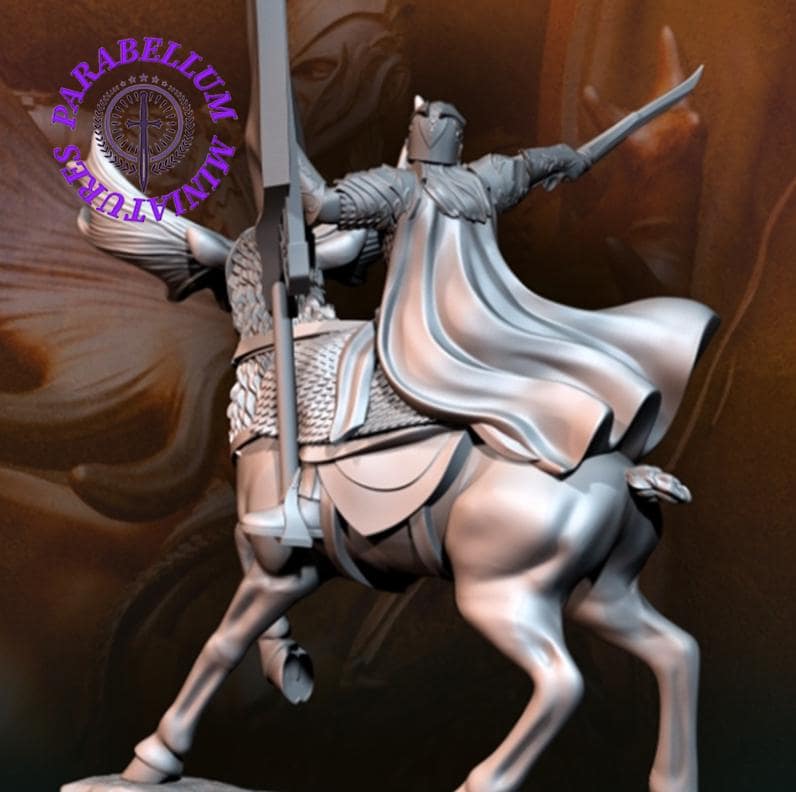 Wood Elf warrior with banner on elk