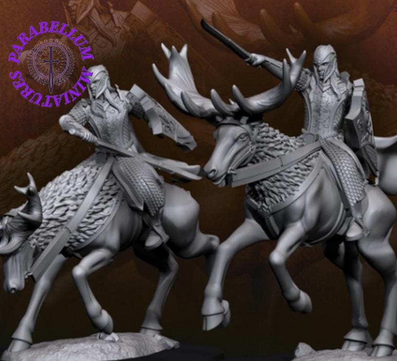 Armoured wood elves on elk