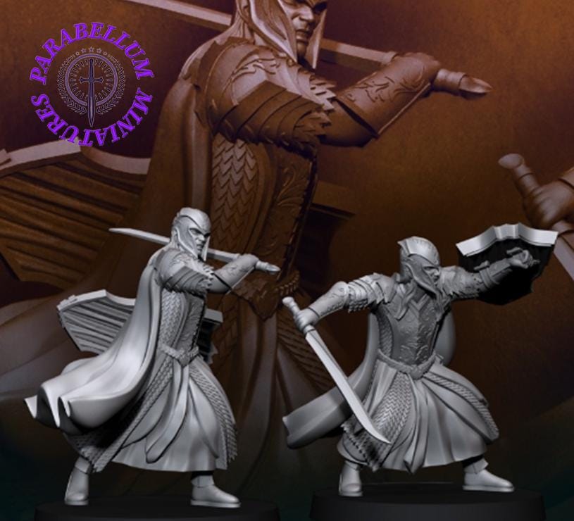 Armoured wood elves with sword