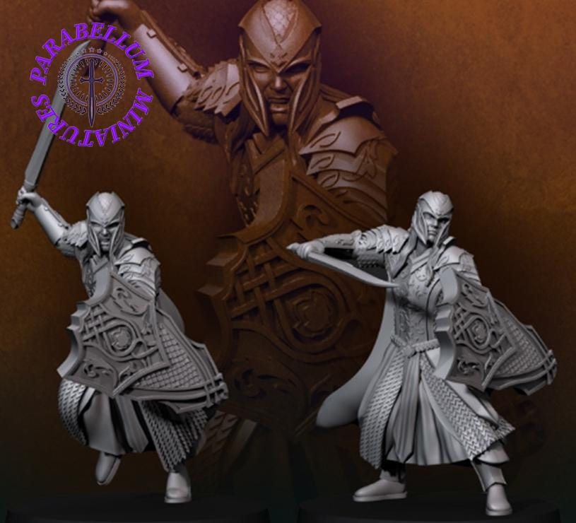 Armoured wood elves with sword