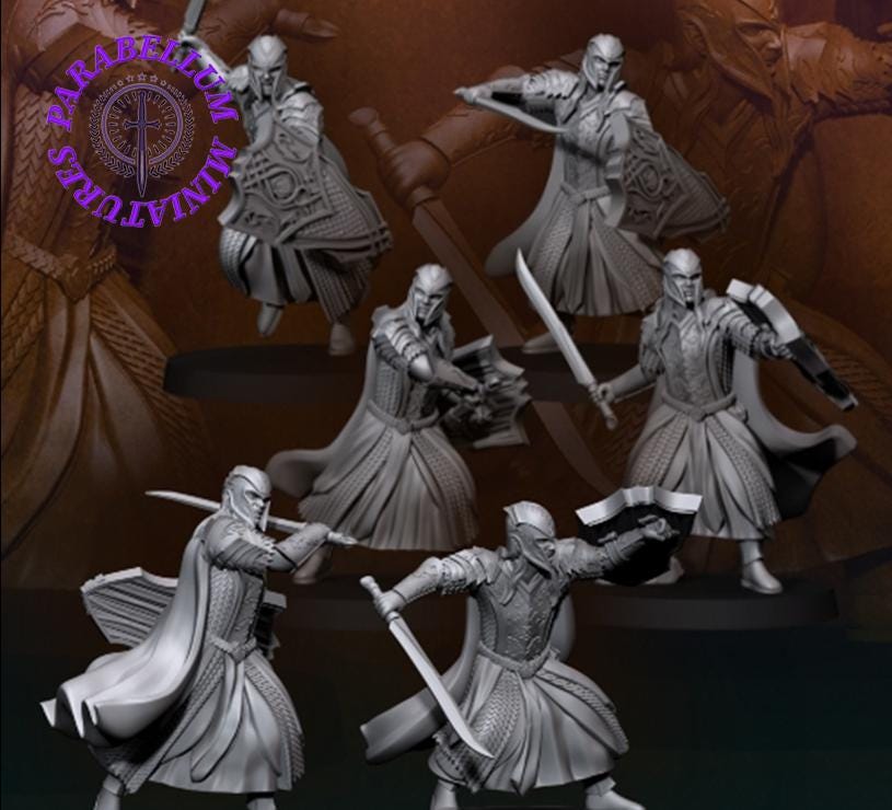 Armoured wood elves with sword