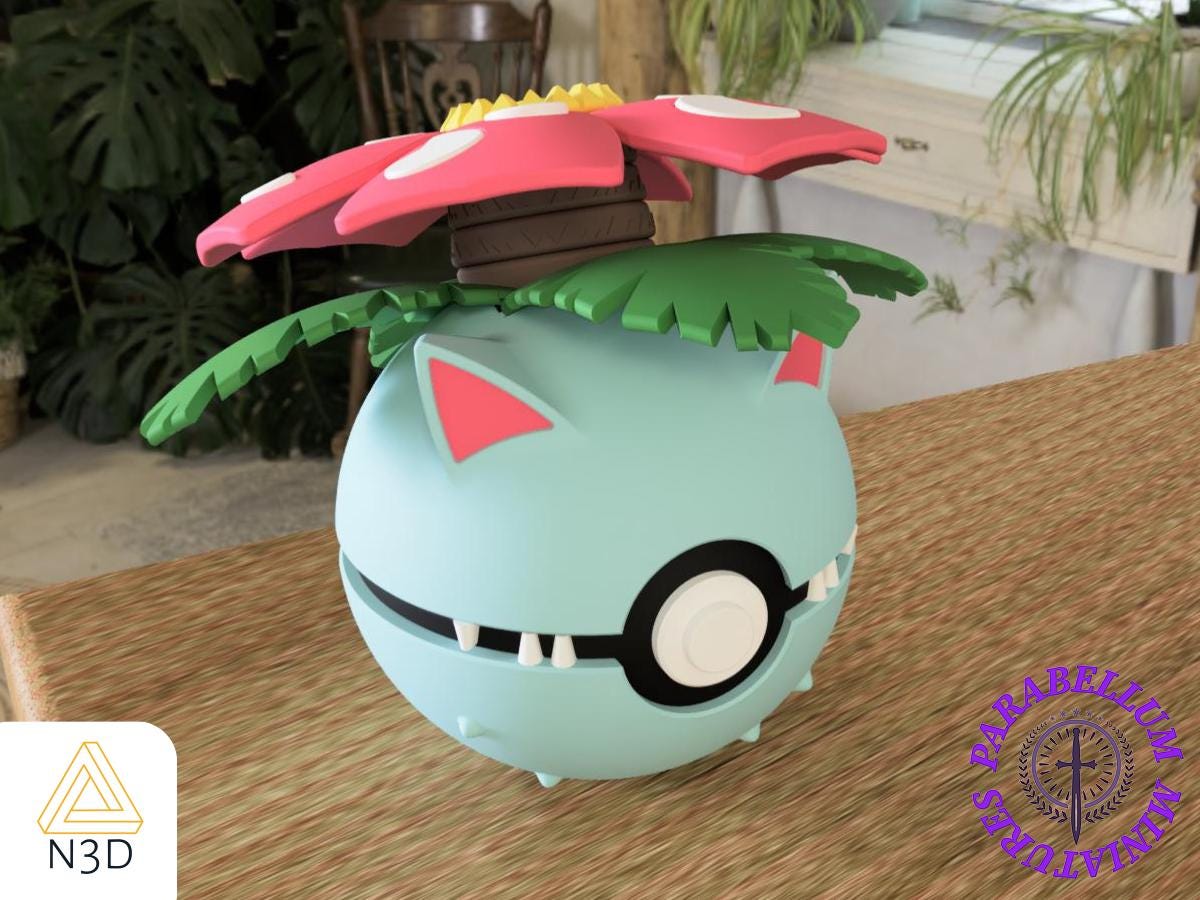 Bulbasaur, Ivysaur & Venusaur Evolution Line, Character CritterBall Series Designed by N3D