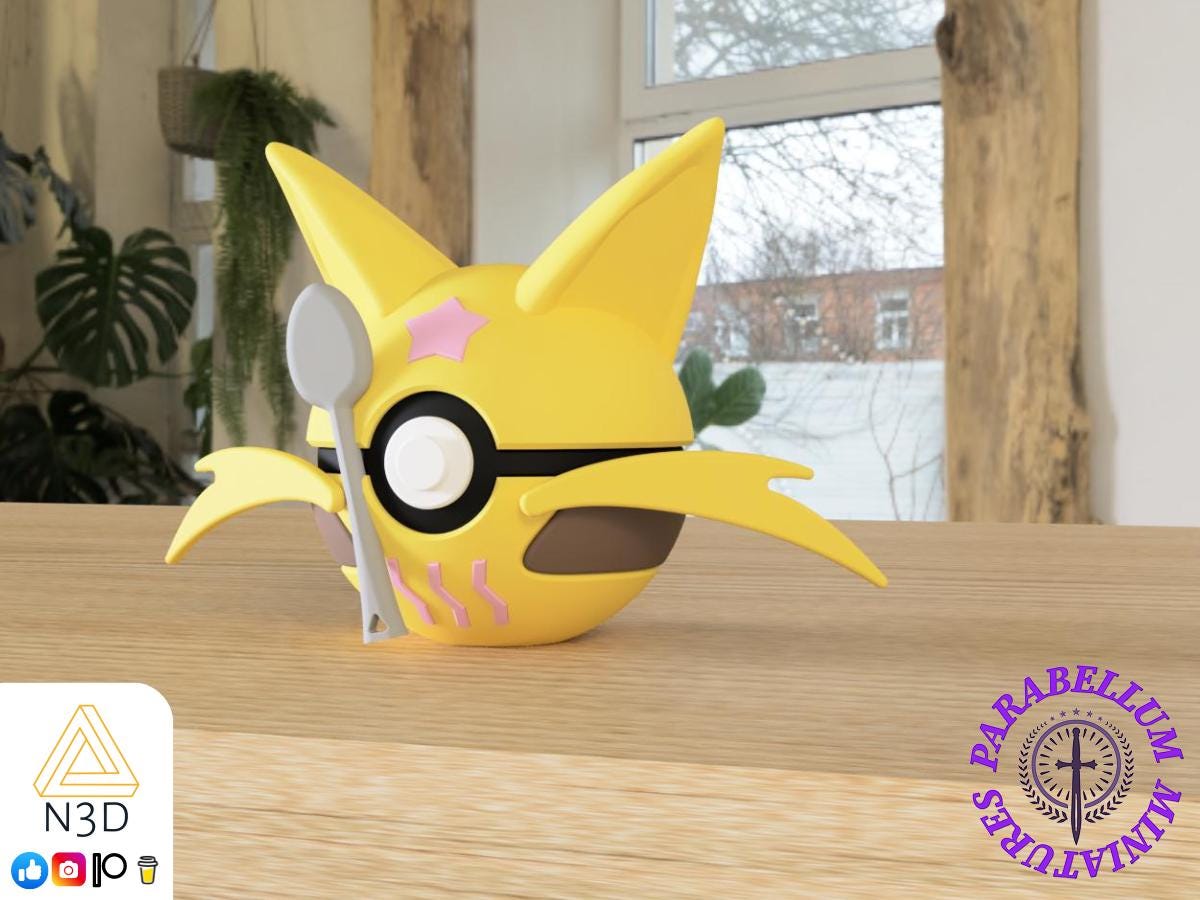 Abra, Kadabra & Alakazam Evolution Line, Character CritterBall Series Designed by N3D