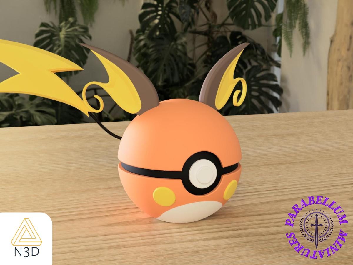 Pikachu & Raichu Evolution Line, Character CritterBall Series Designed by N3D