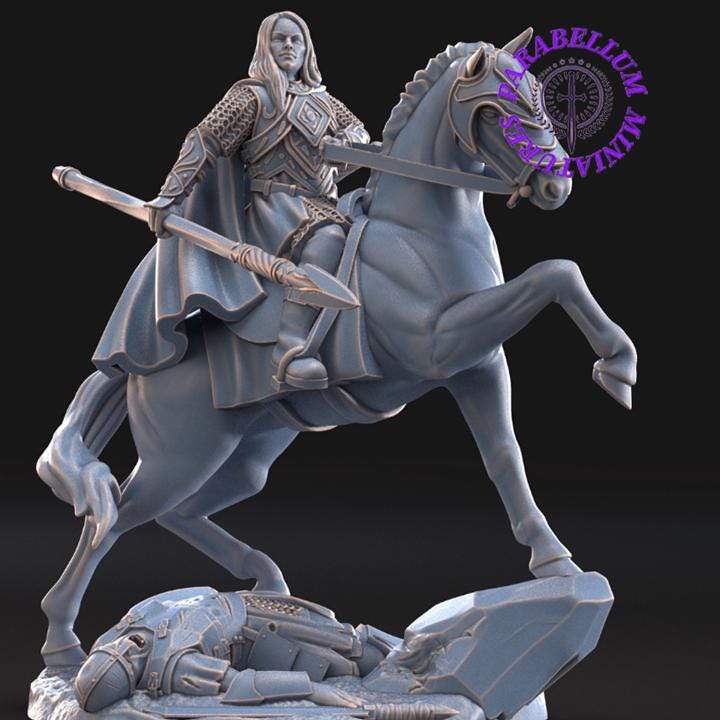 Lady of the Horse with / without helmet foot and mounted