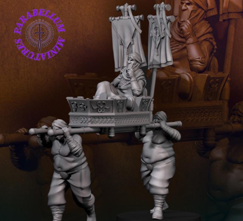 Mercenary King on palanquin