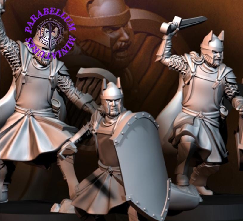 6x High Human warriors with sword and shield