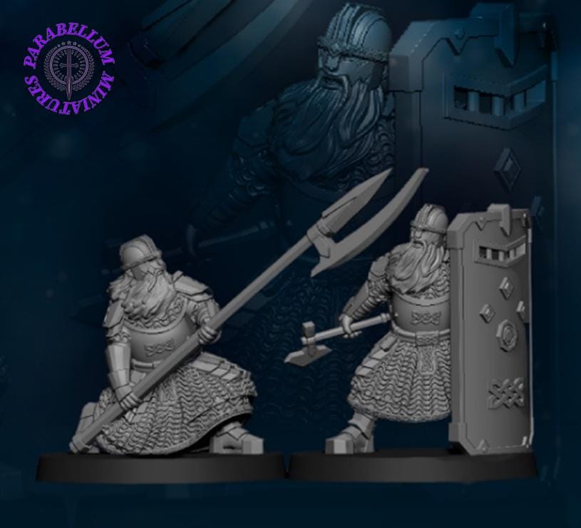 Crypt dwarf guard spear and shield