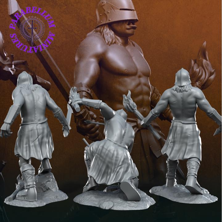Bloody handed orc berserkers pose 2