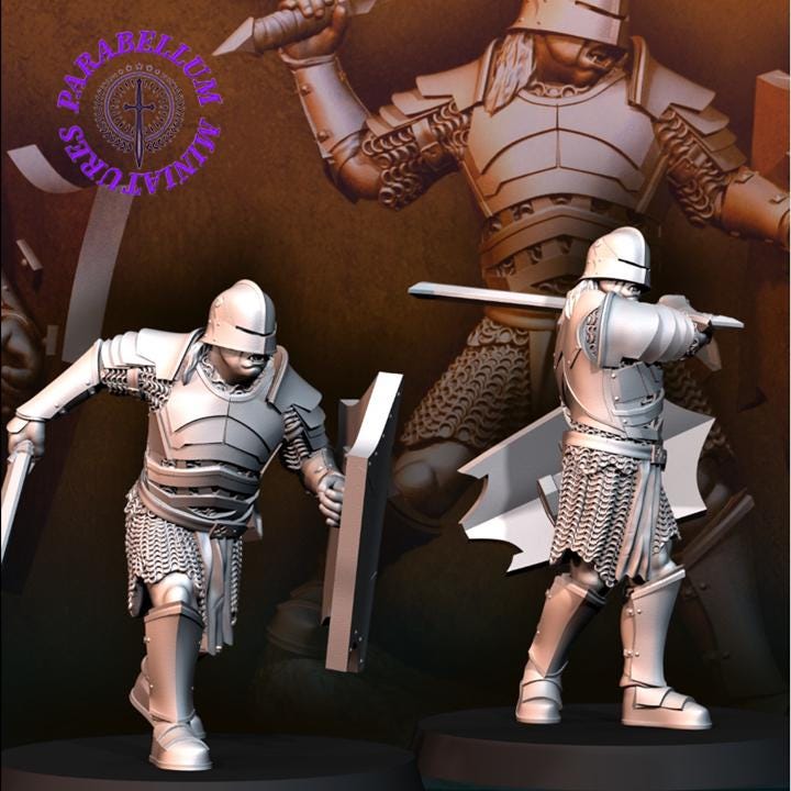 Bloody handed orc with sword and shield