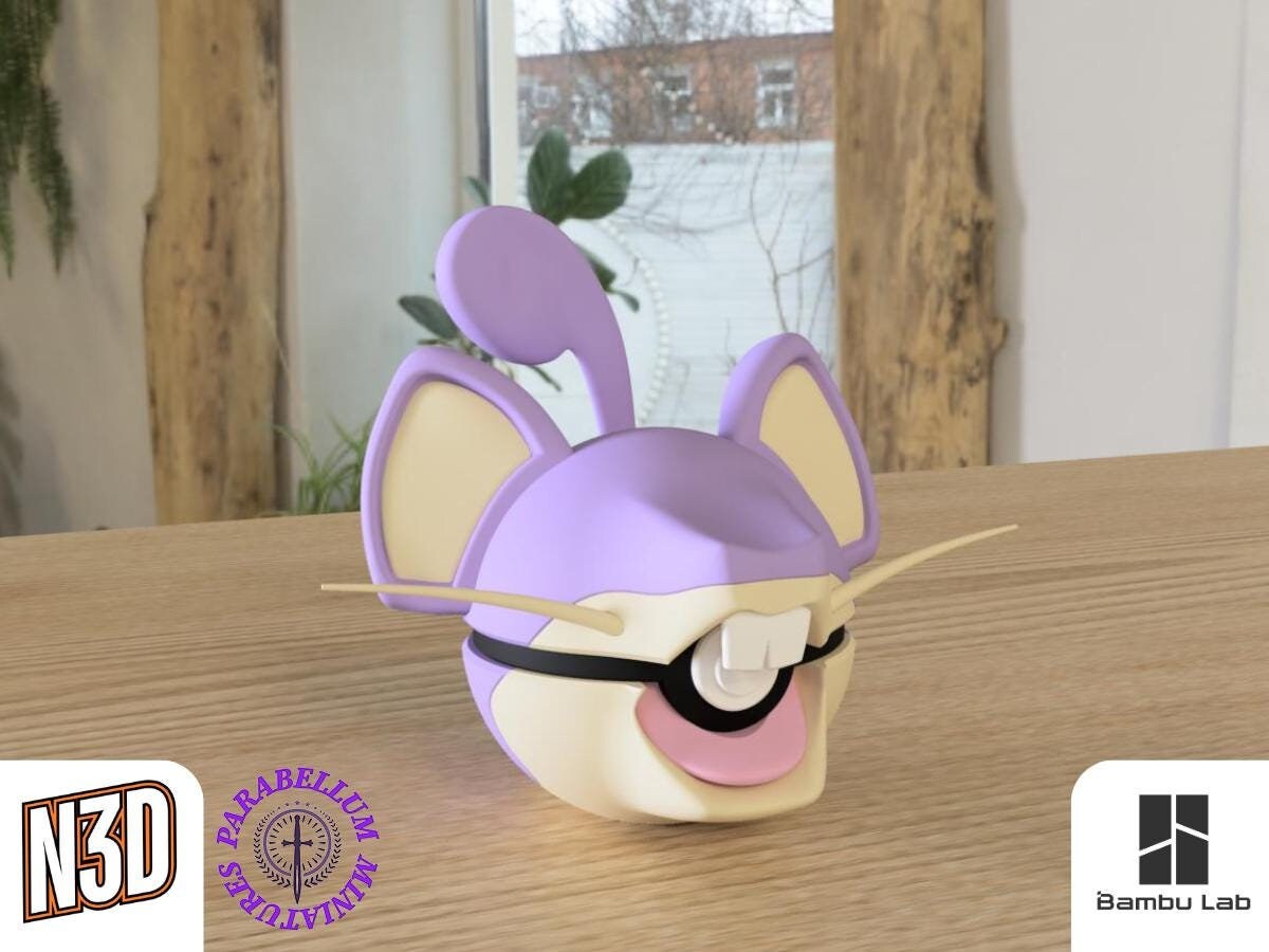 Rattata and Raticate Character CritterBall Series Designed by N3D