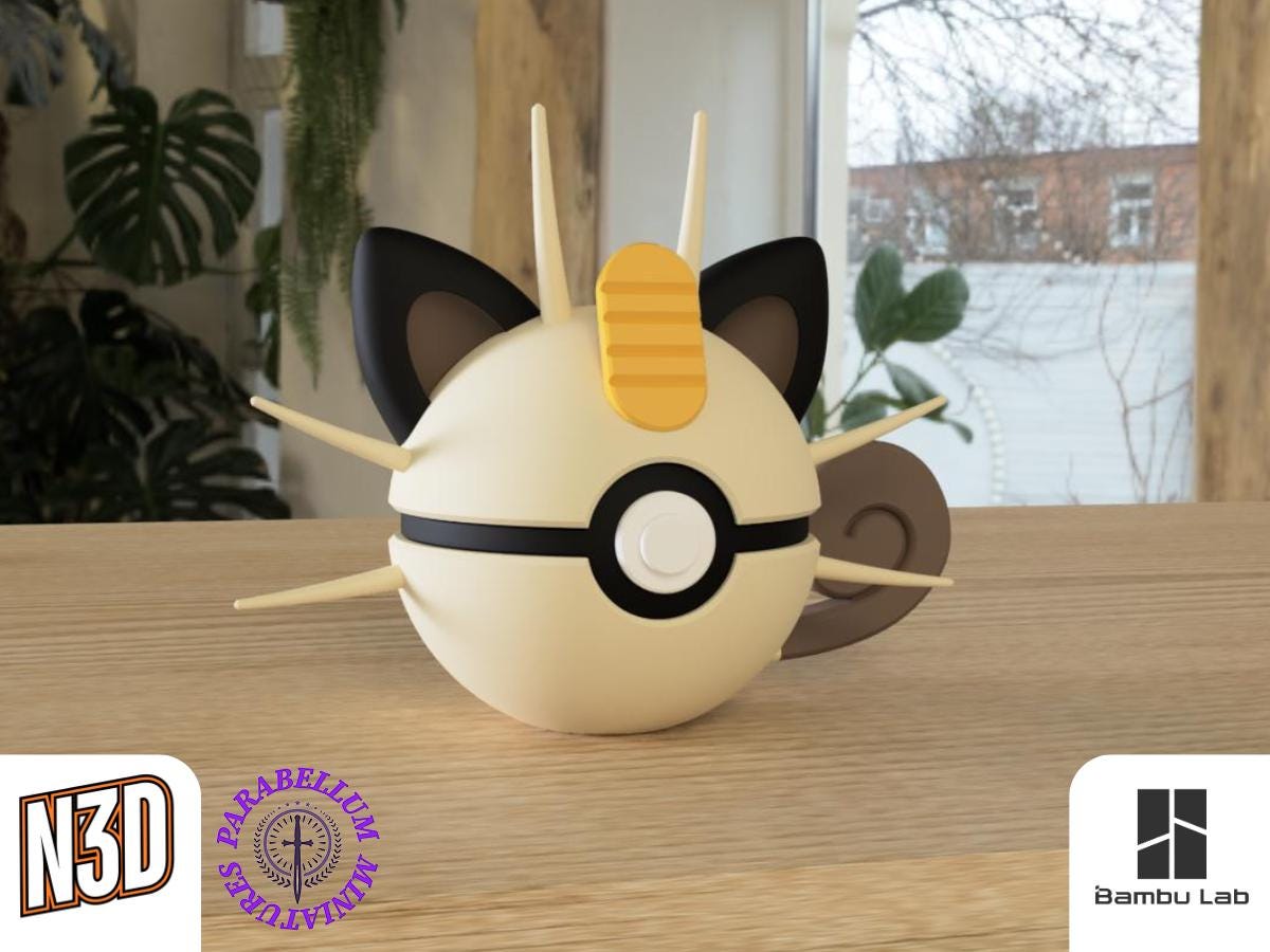 Meowth and Persian, Character CritterBall Series Designed by N3D