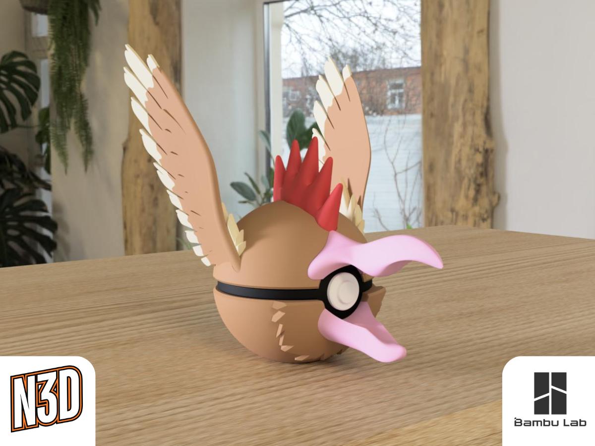 Spearow & Fearow Evolution Line, Character CritterBall Series Designed by N3D