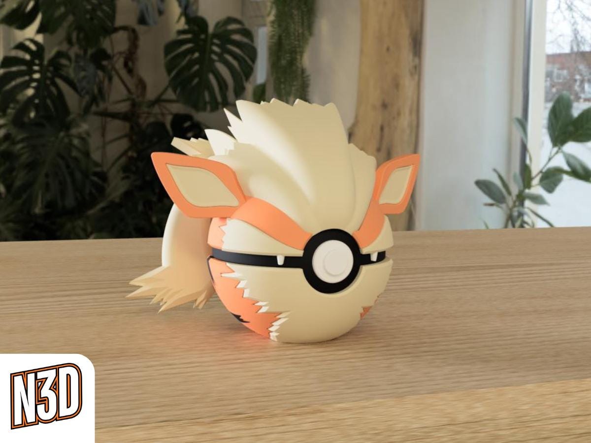 Growlith & Arcanine Evolution Line, Character CritterBall Series Designed by N3D