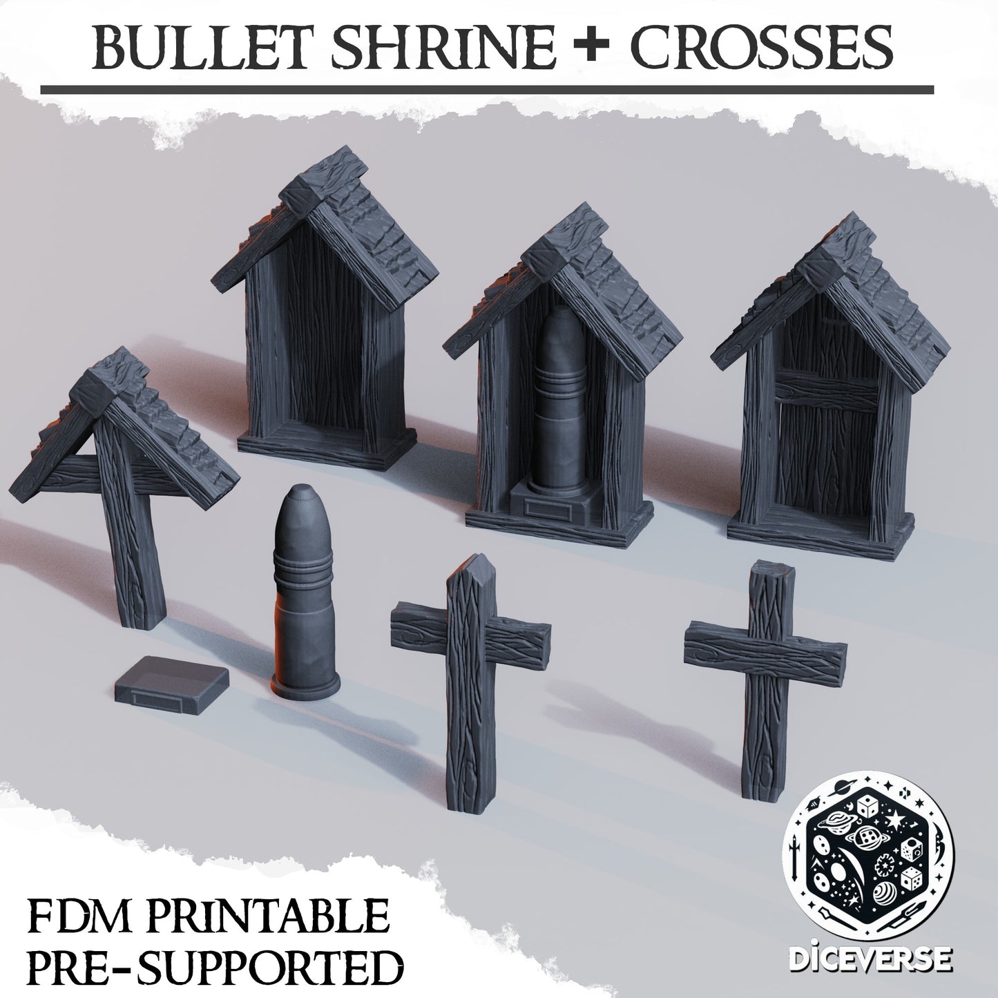 Trench bullet shrine and crosses
