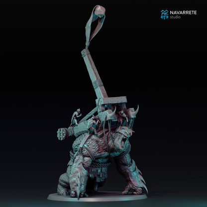 Catapult War Beast - 28mm Tabletop Miniature