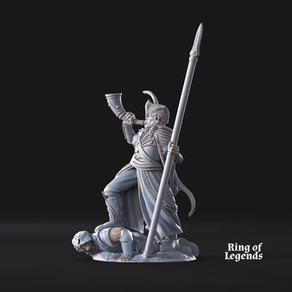 Galanthir warrior with horn and spear