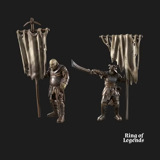 2 x Morlok warriors with banners