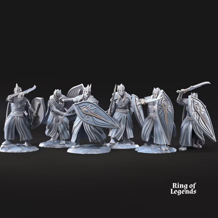Galanthir Elves with sword and shield