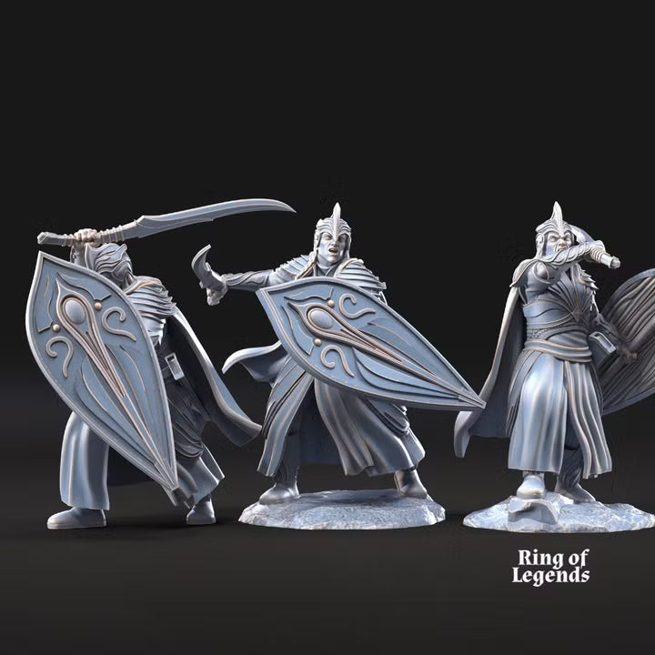Galanthir Elves with sword and shield