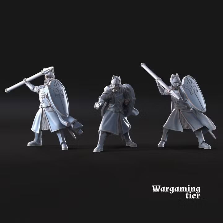 6x High Human warriors with spear and shield