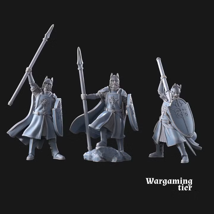 6x High Human warriors with spear and shield