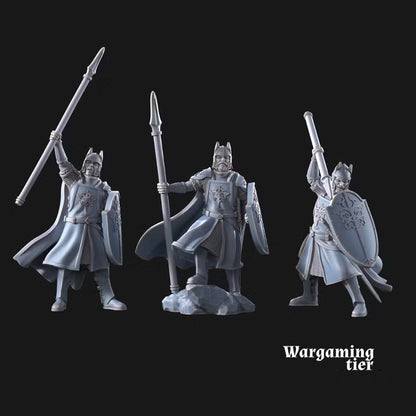 6x High Human warriors with spear and shield
