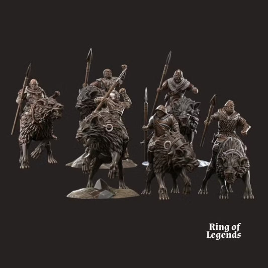 Morlok warg riders with spears
