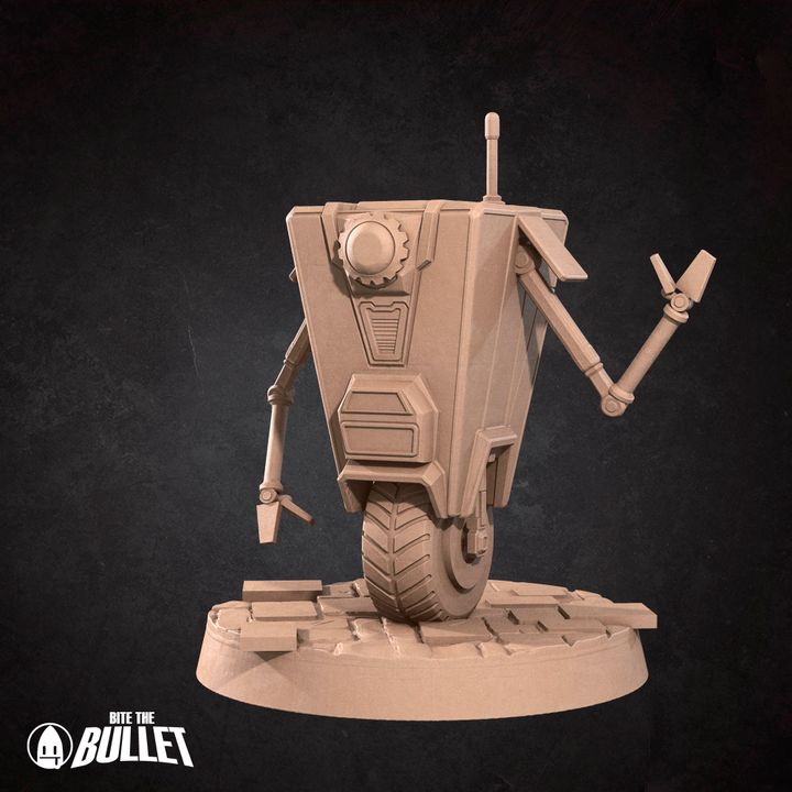 Roxy the Mad Hostess and robot companion