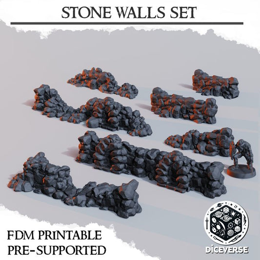 stone walls set for trench crusade