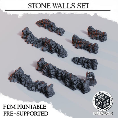stone walls set for trench crusade