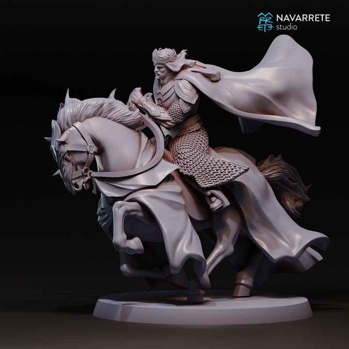 Restored King on horse