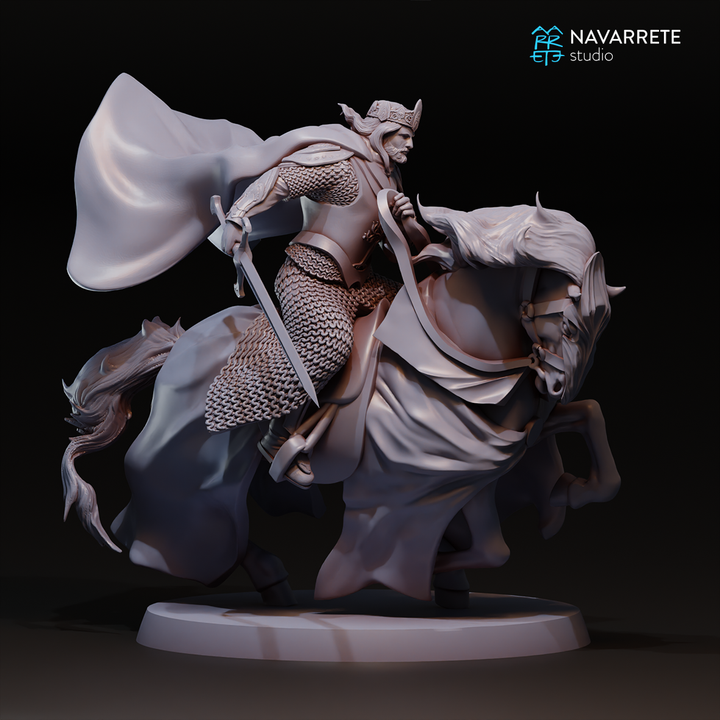 Restored King on horse