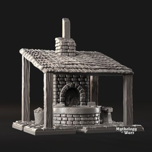 Viking Forge by Davale games in 32mm, 28mm, 15mm Scale 3D Printed Scenery for Wargaming Dnd and Warhammer