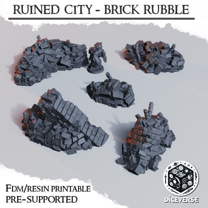 Ruined City Brick rubble scatter